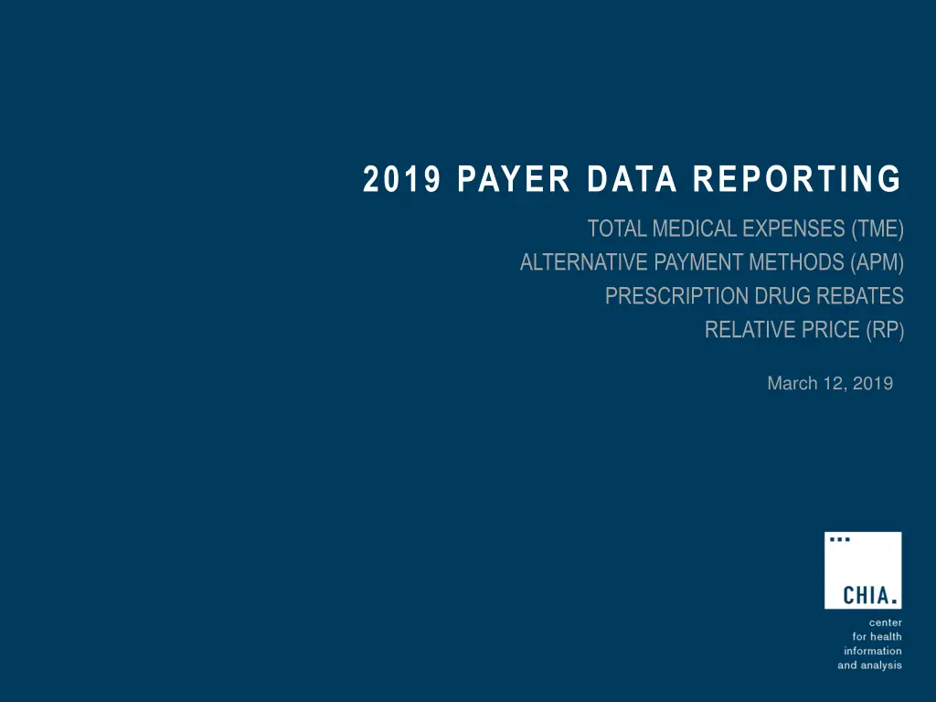 2019 payer data reporting