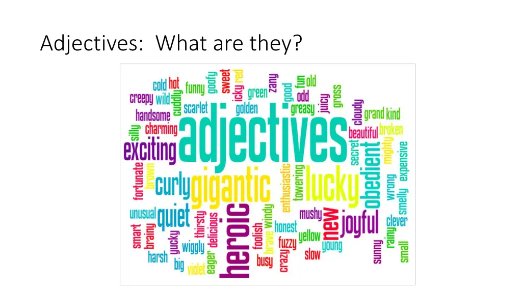 adjectives what are they