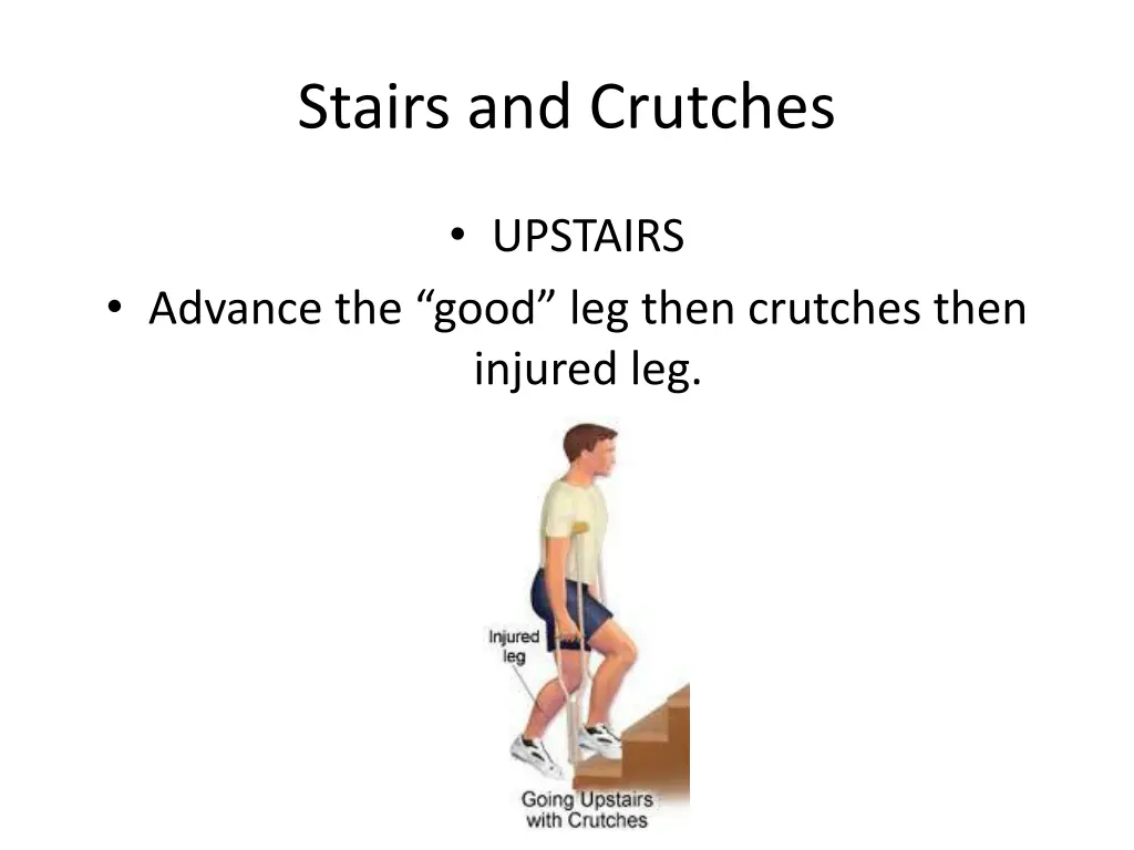 stairs and crutches