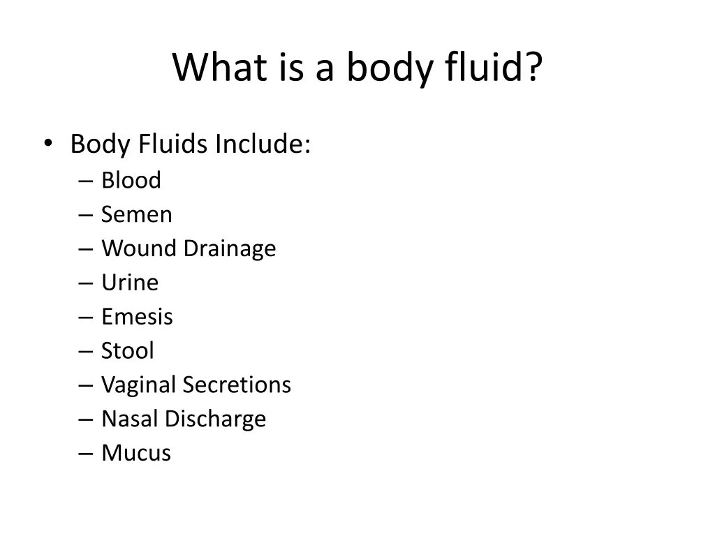 what is a body fluid