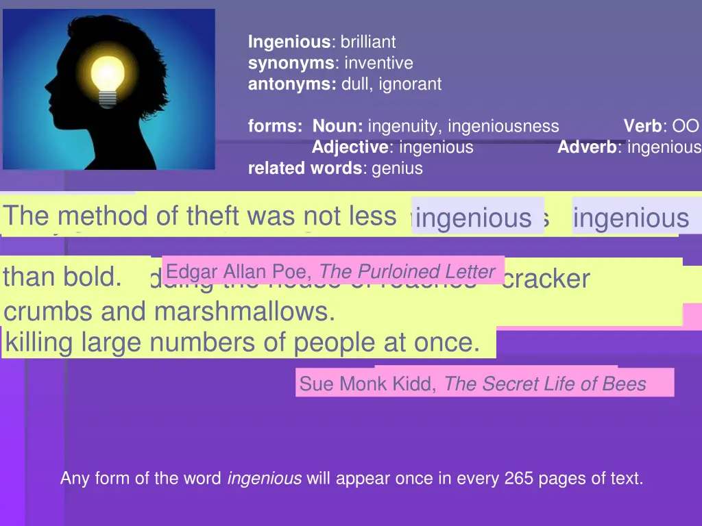 ingenious brilliant synonyms inventive antonyms