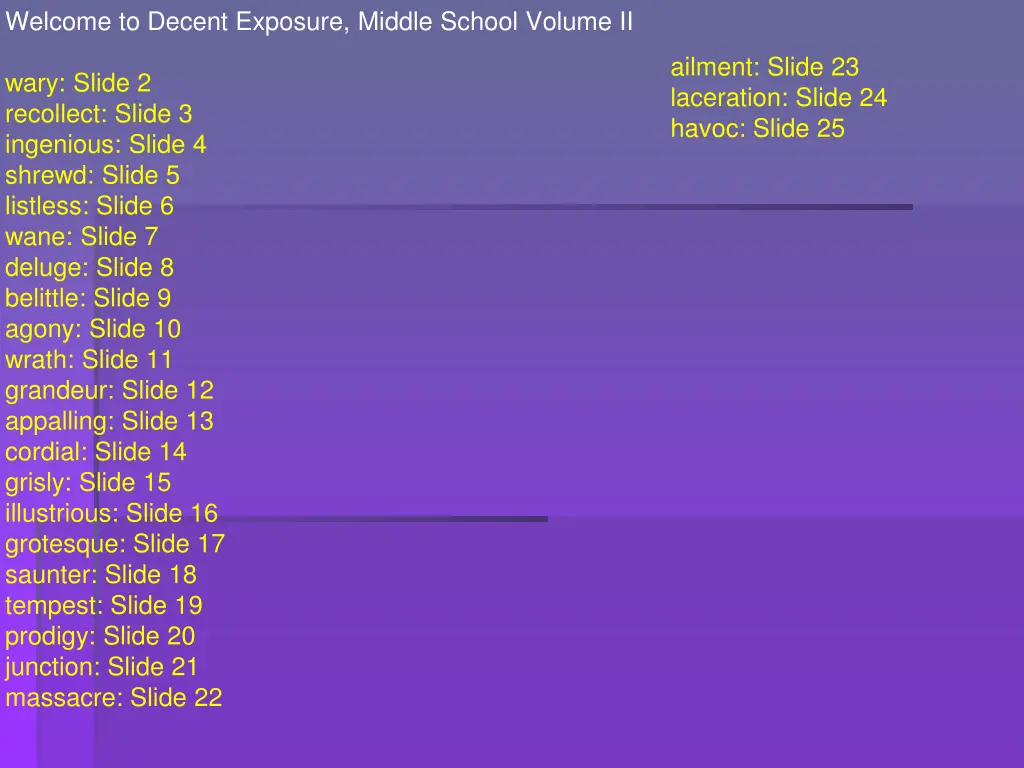 welcome to decent exposure middle school volume ii