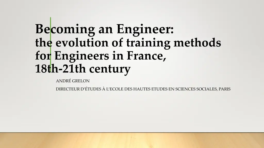 becoming an engineer the evolution of training