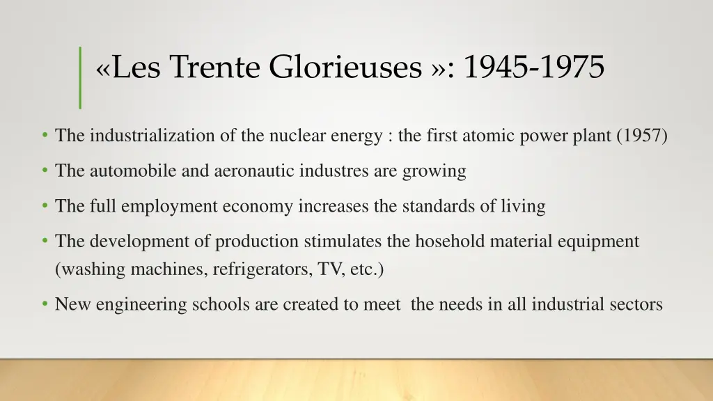 les trente glorieuses 1945 1975