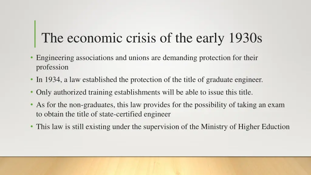 the economic crisis of the early 1930s