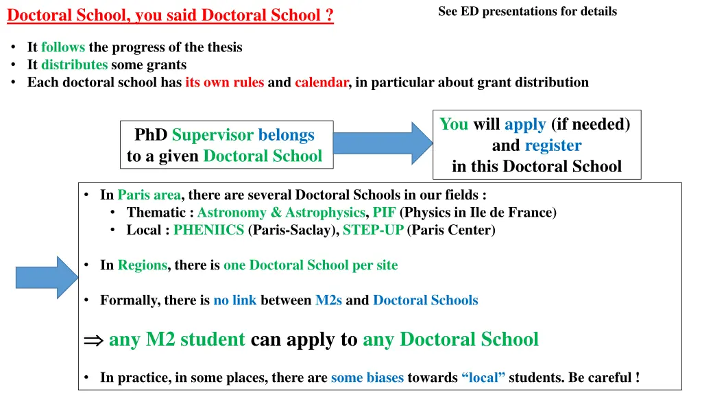 see ed presentations for details