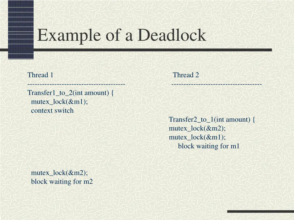 example of a deadlock 1