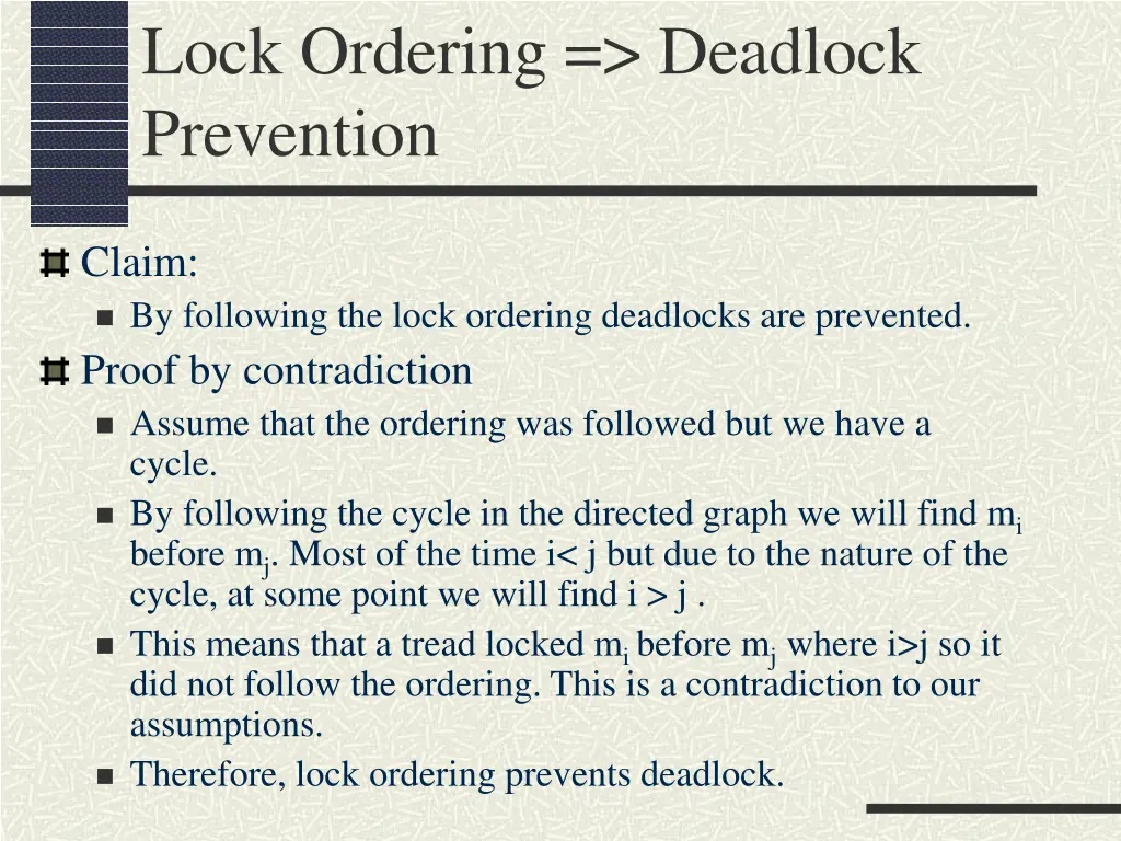 lock ordering deadlock prevention