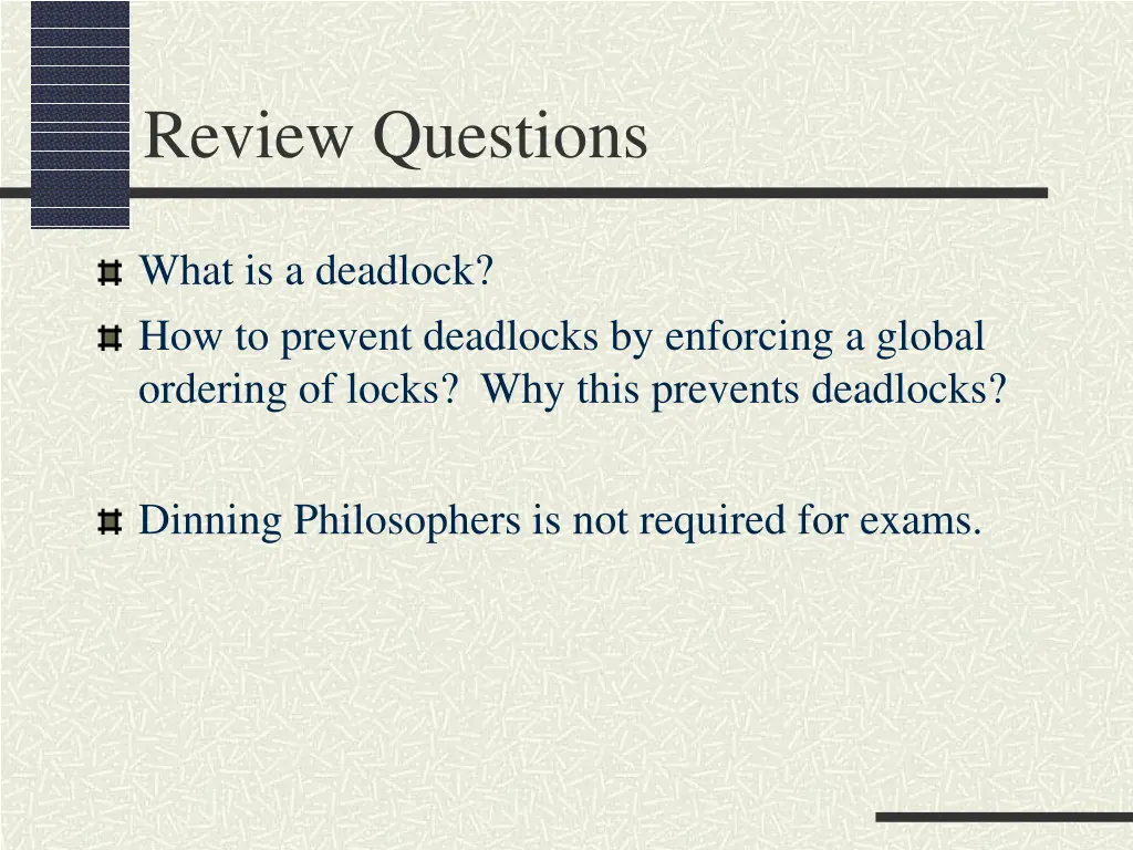 review questions