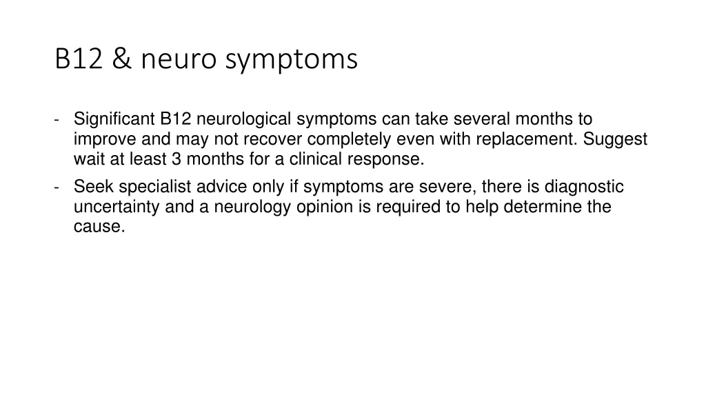 b12 neuro symptoms 2