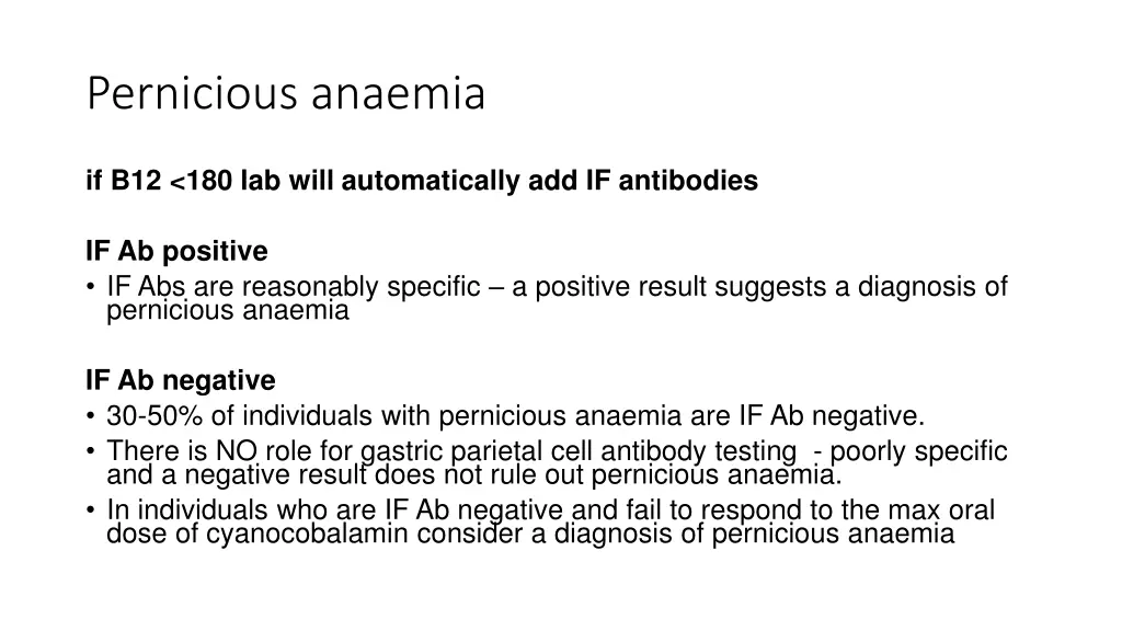 pernicious anaemia