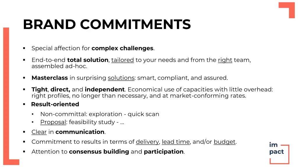 brand commitments