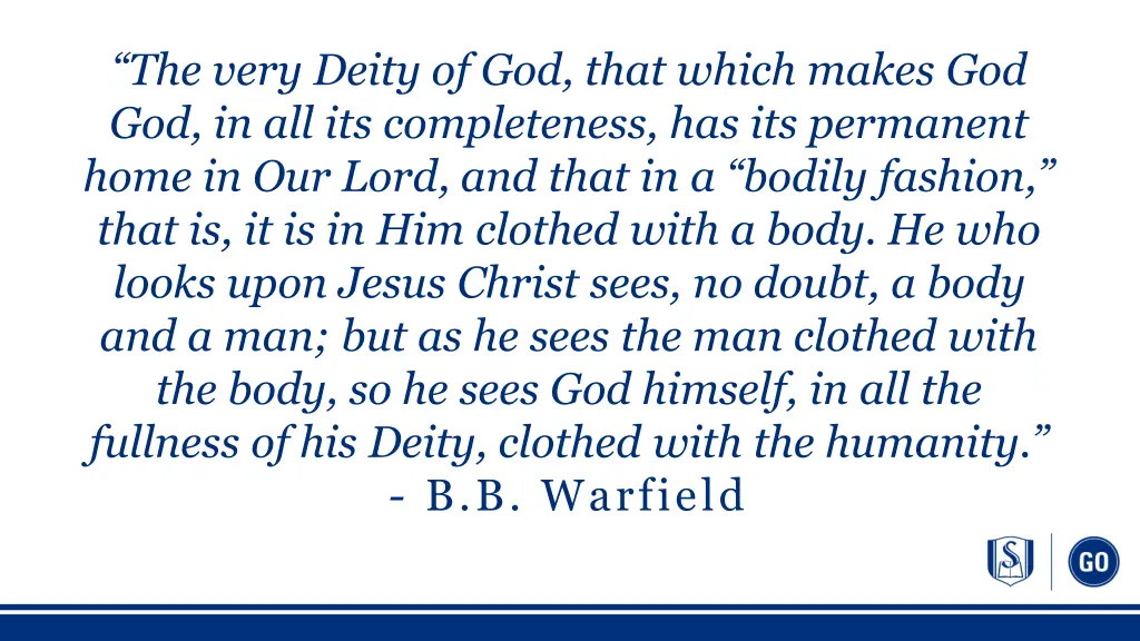 the very deity of god that which makes