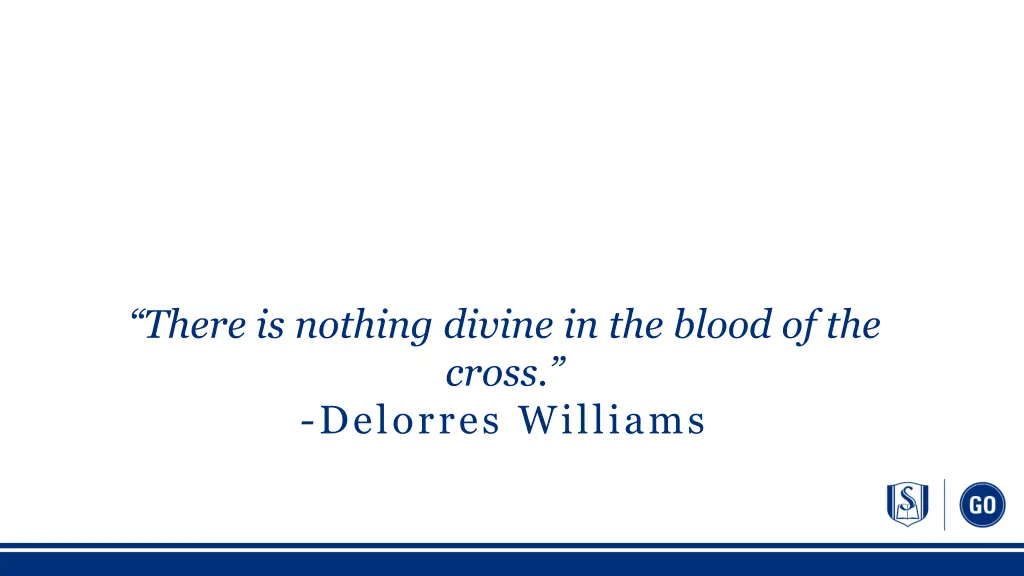 there is nothing divine in the blood of the cross
