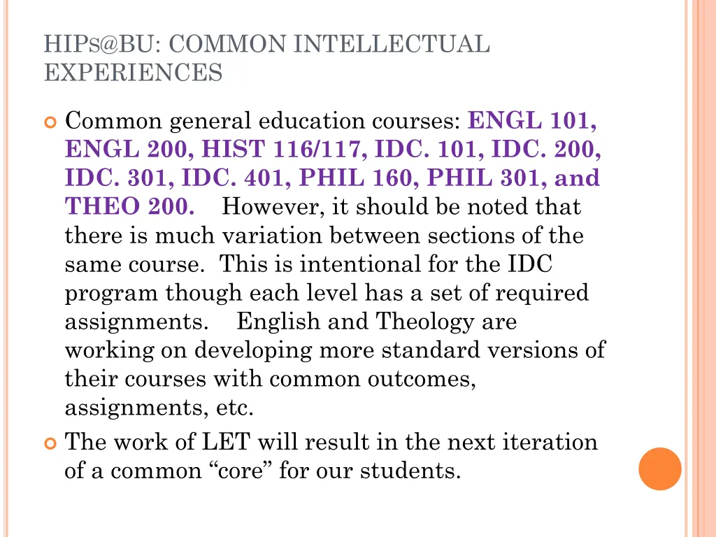 hip s @bu common intellectual experiences
