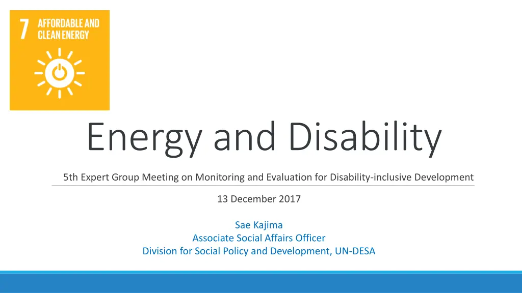energy and disability