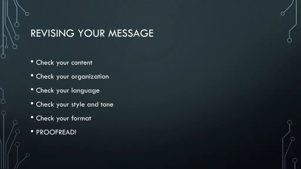 revising your message