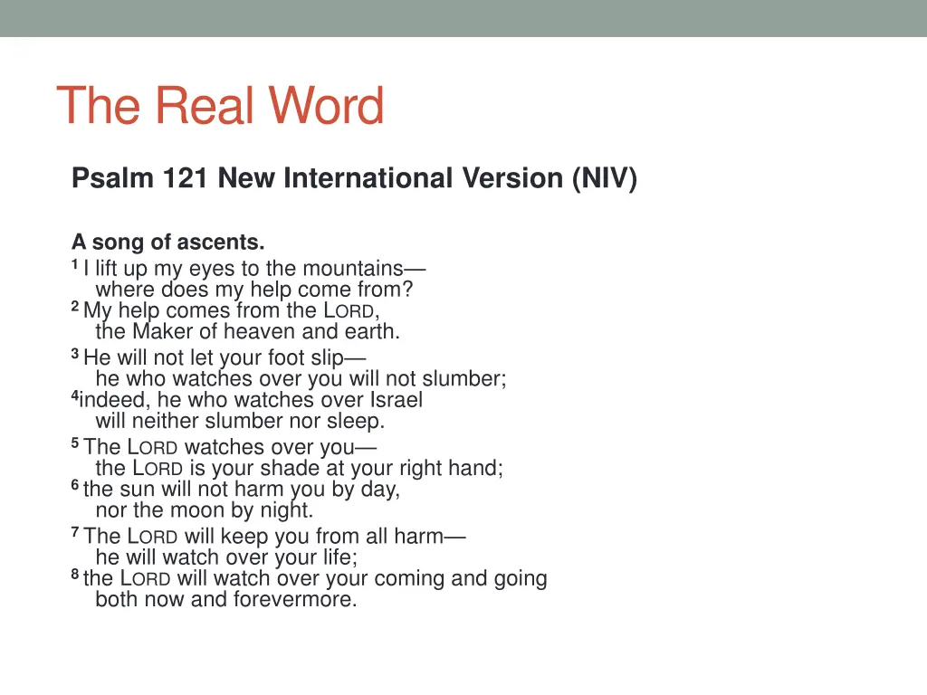 the real word
