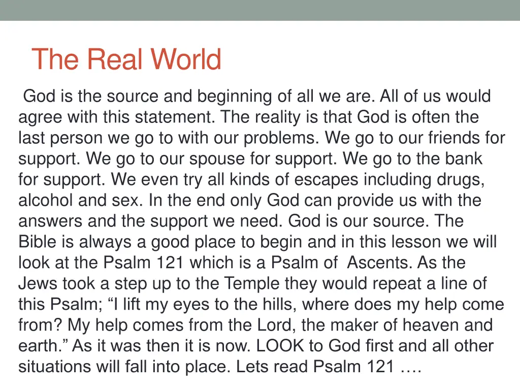 the real world