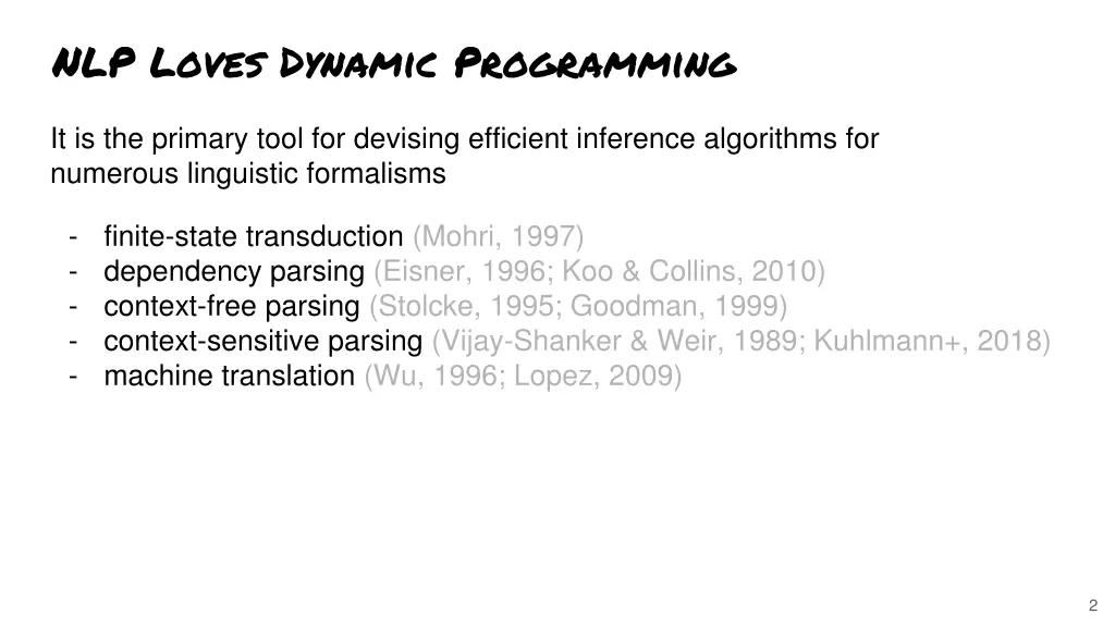 nlp loves dynamic programming