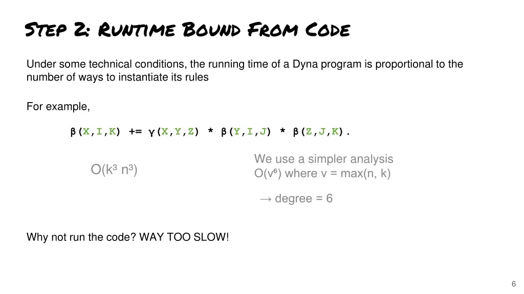 step 2 runtime bound from code