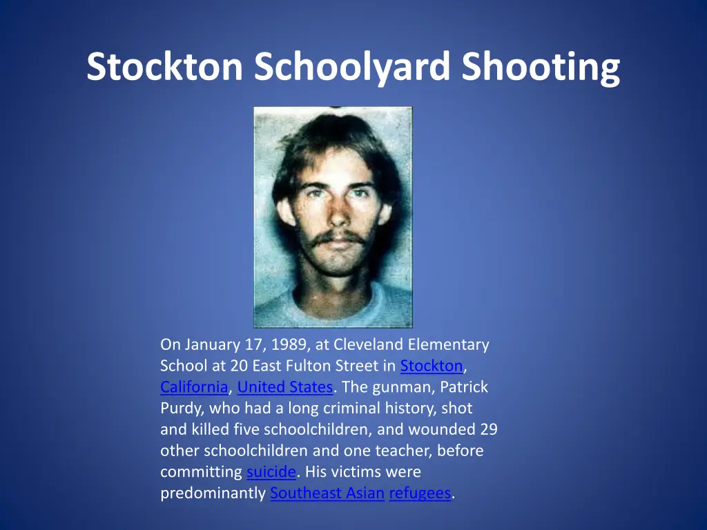stockton schoolyard shooting