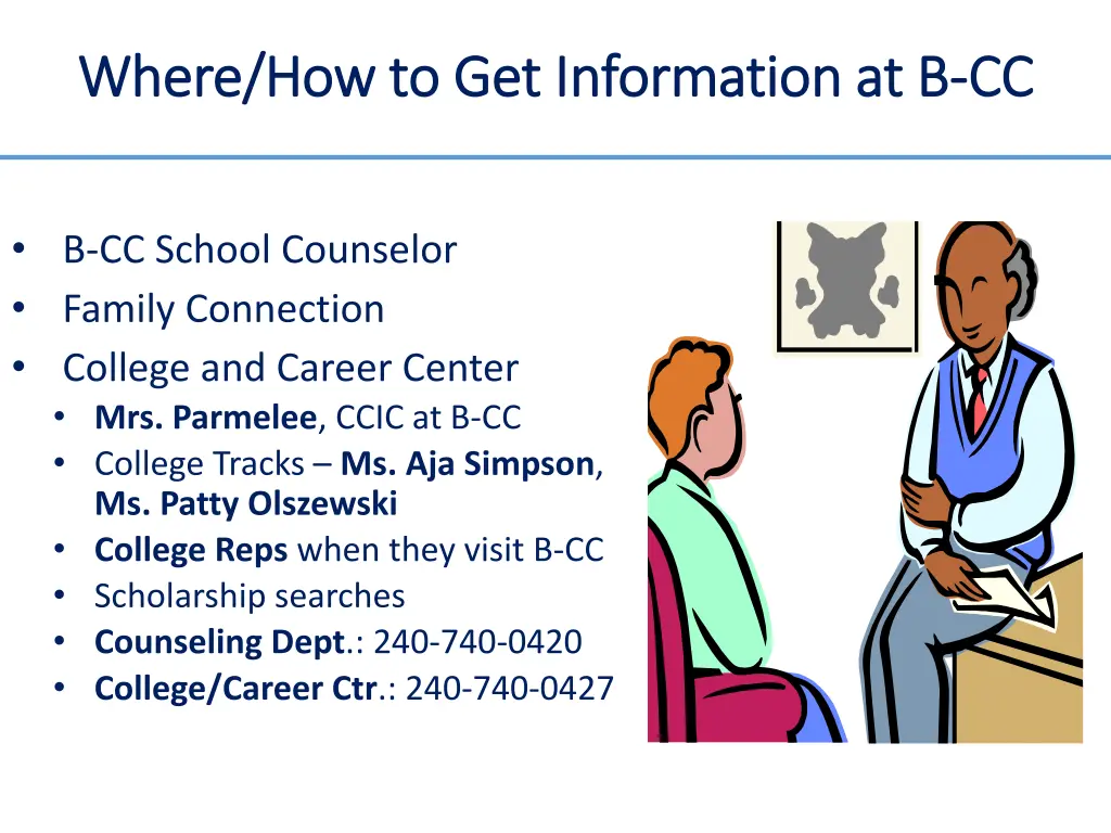 where how to get information at b where