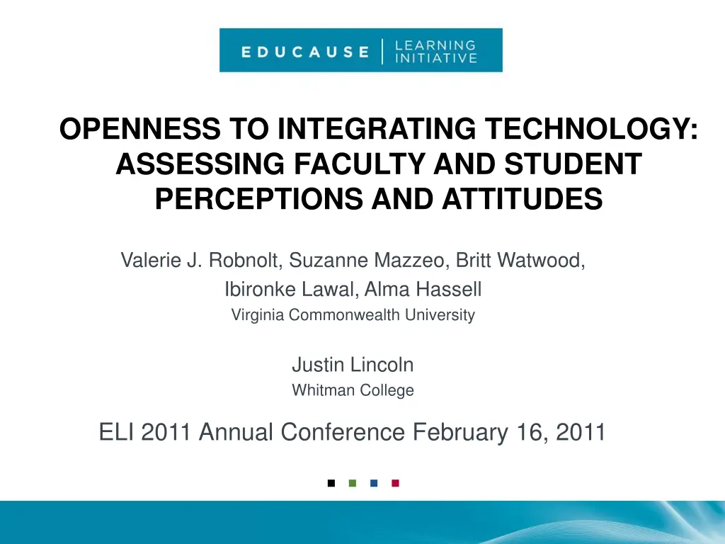 openness to integrating technology assessing
