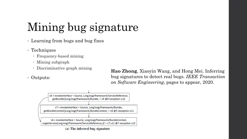 mining bug signature