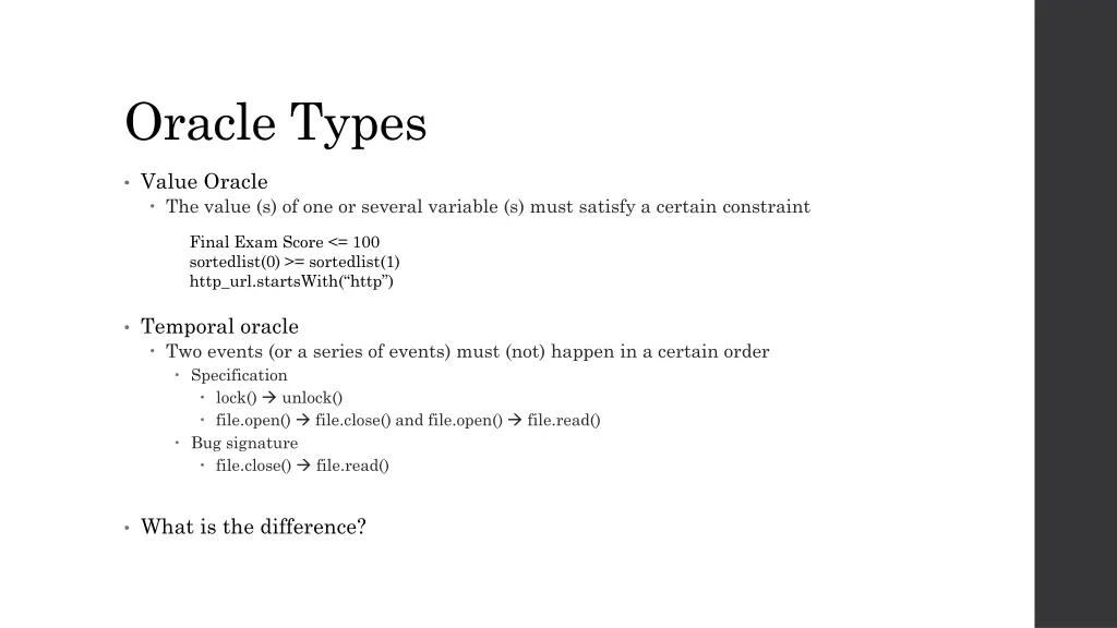 oracle types