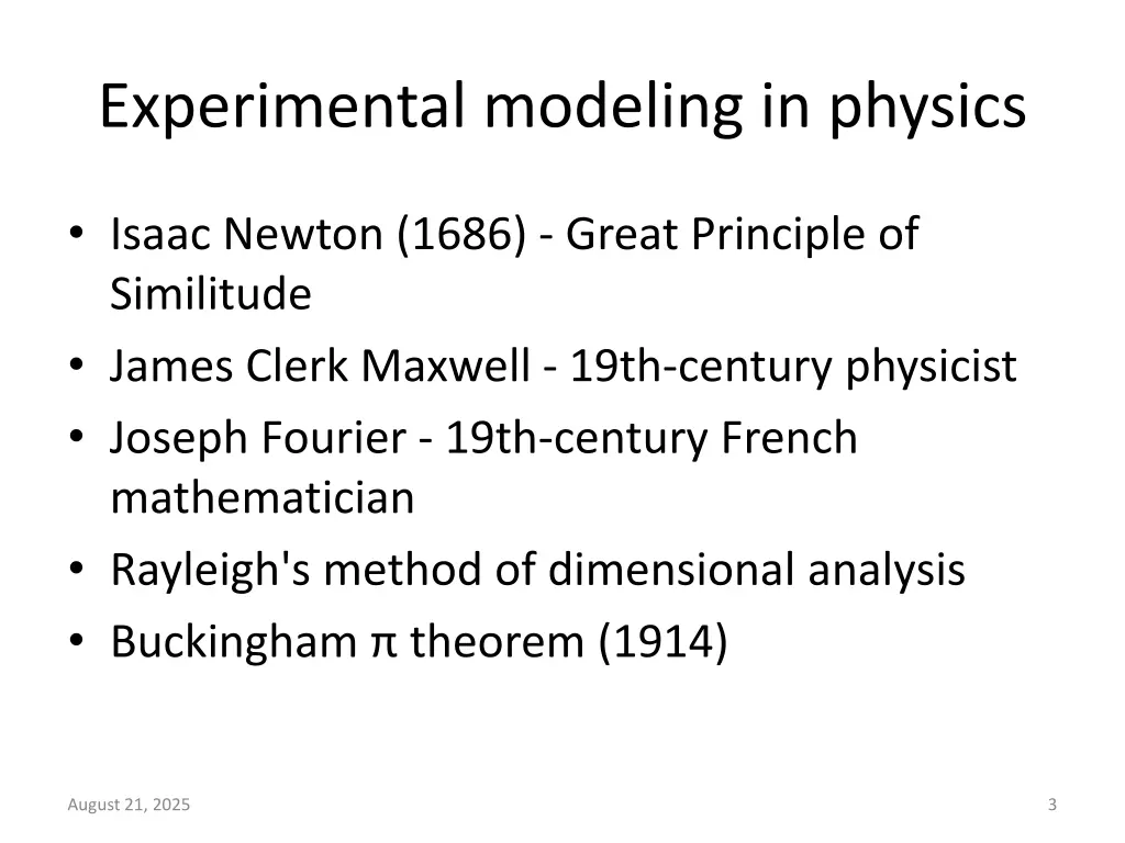 experimental modeling in physics
