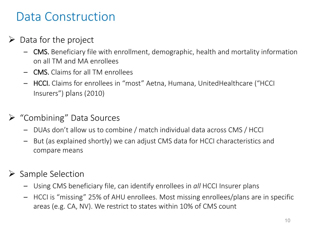 data construction