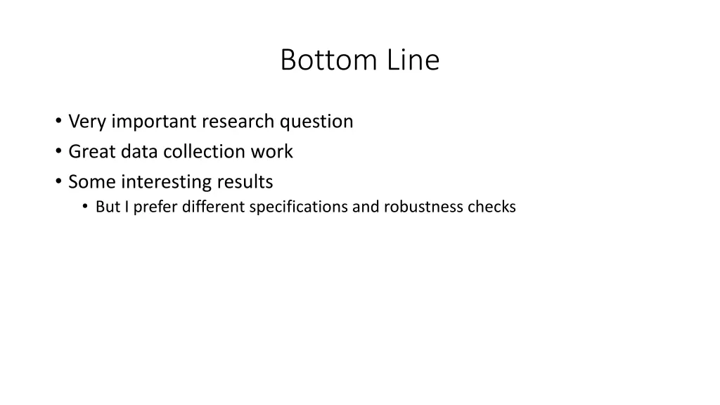 bottom line