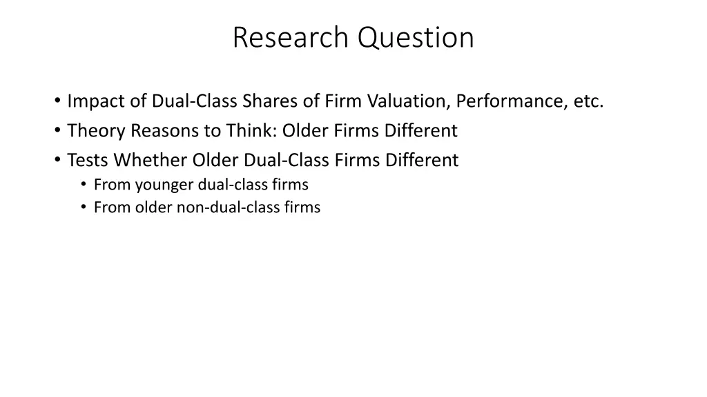 research question