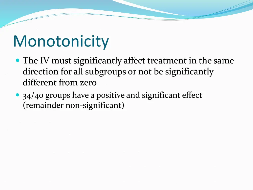 monotonicity