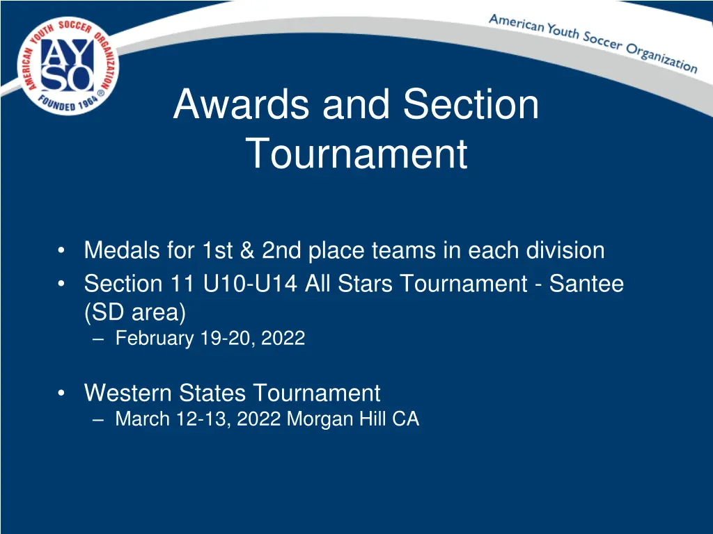 awards and section tournament