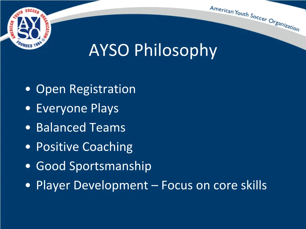 ayso philosophy