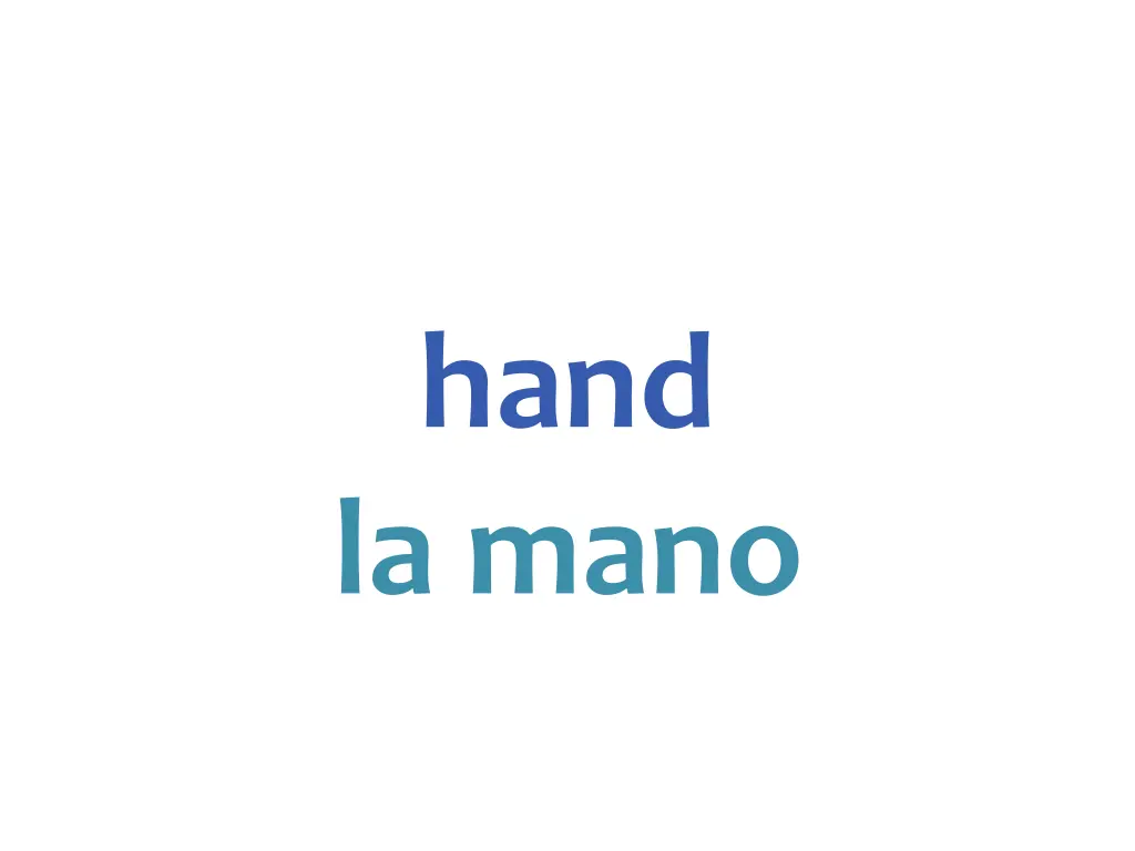 hand la mano