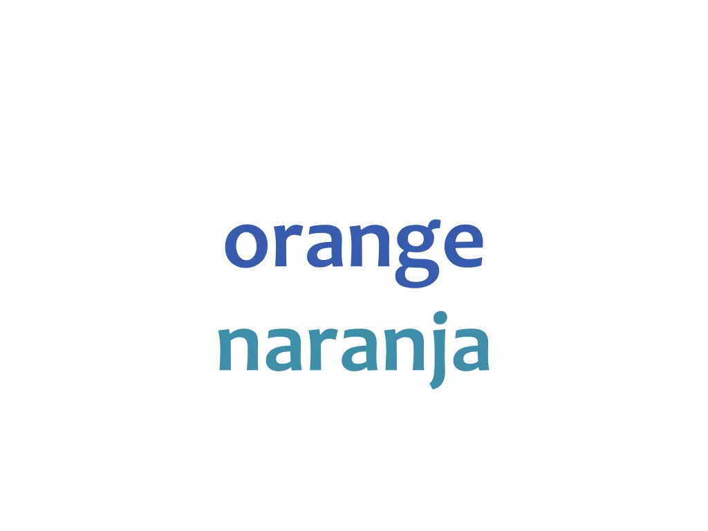 orange naranja