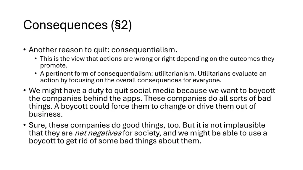 consequences 2