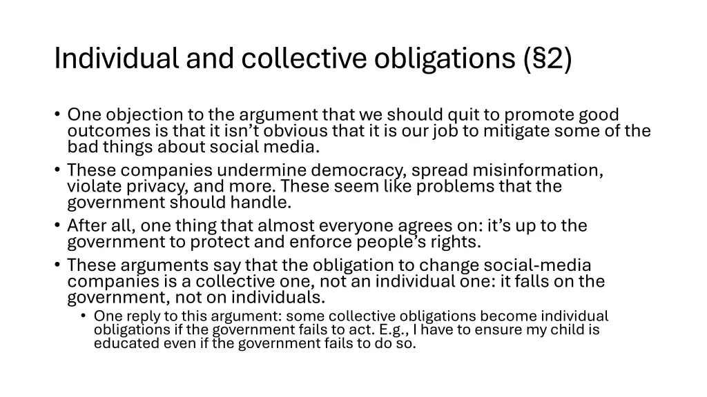 individual and collective obligations 2