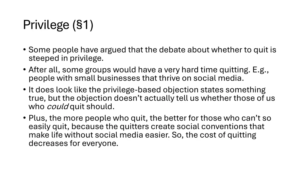 privilege 1