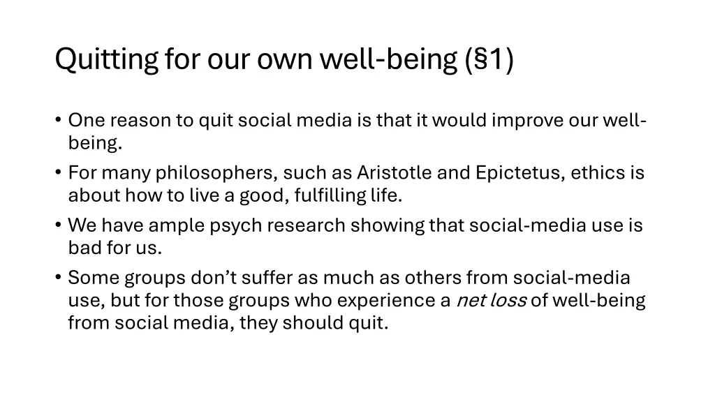 quitting for our own well being 1
