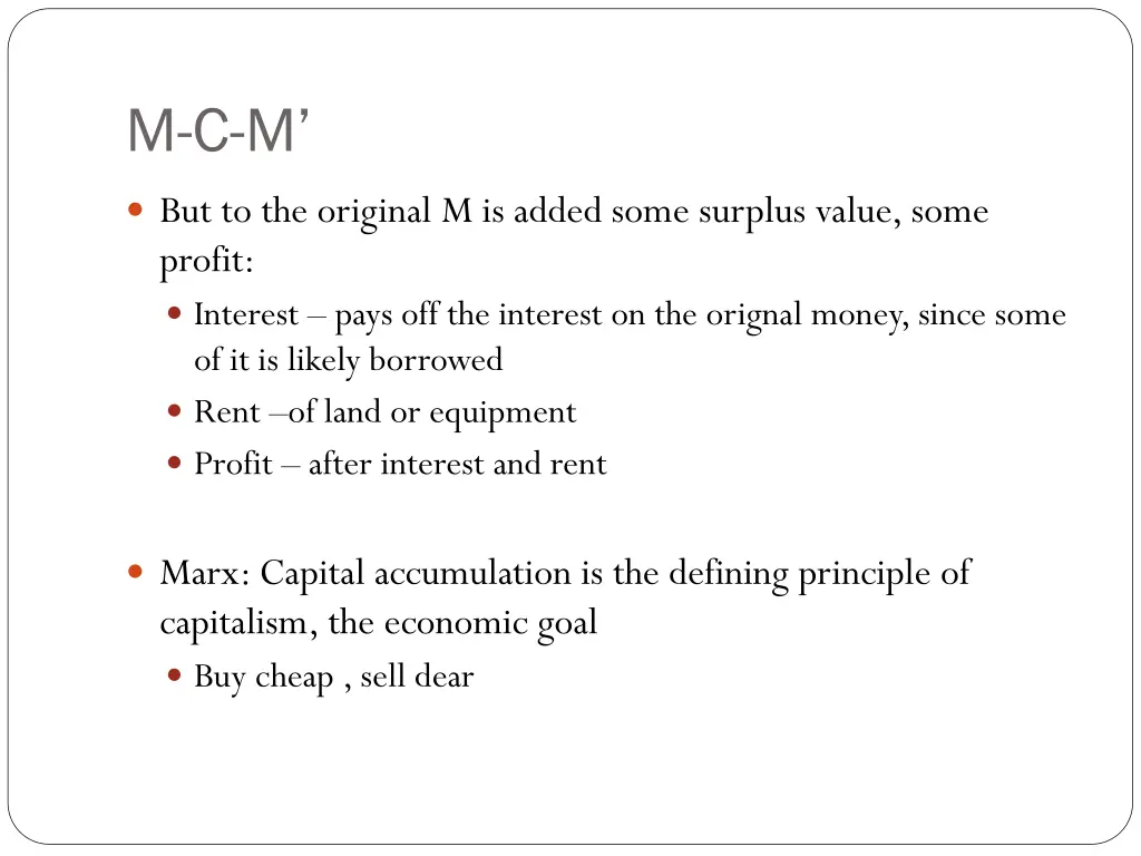 m c m