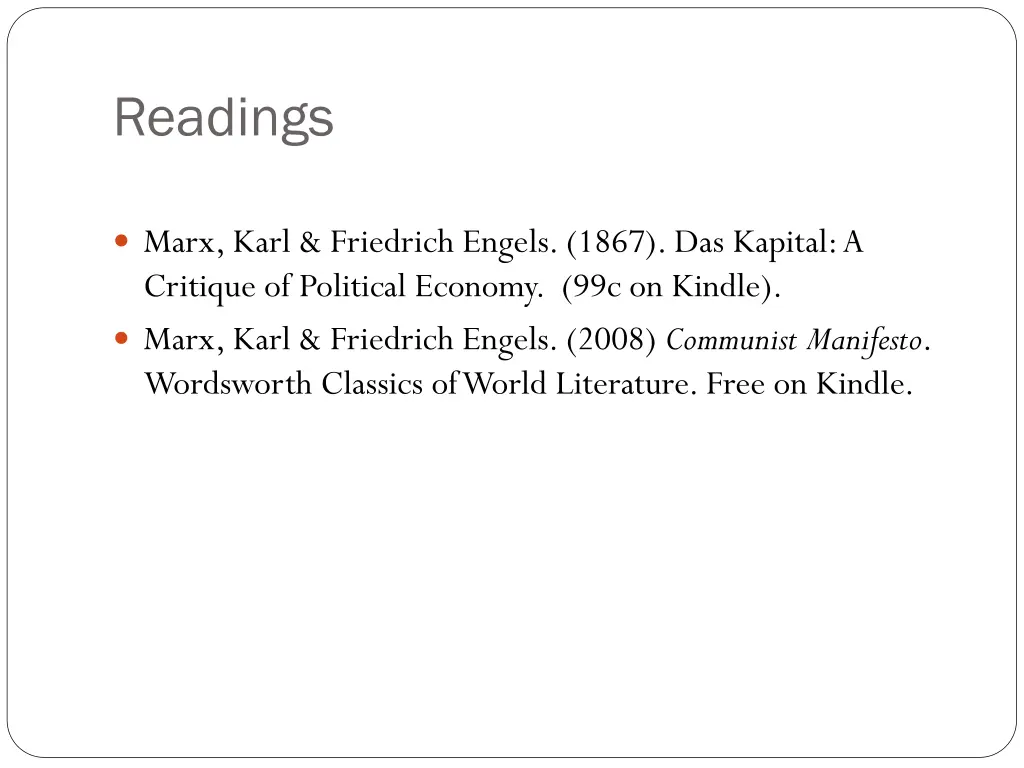 readings