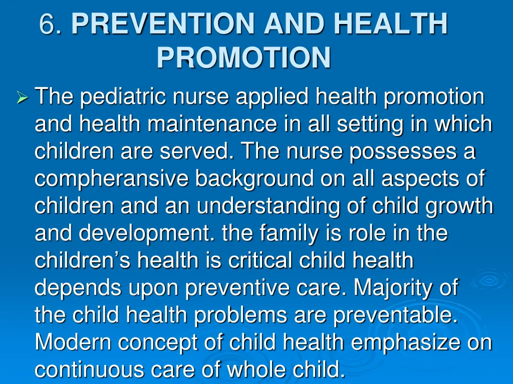 6 prevention and health promotion the pediatric