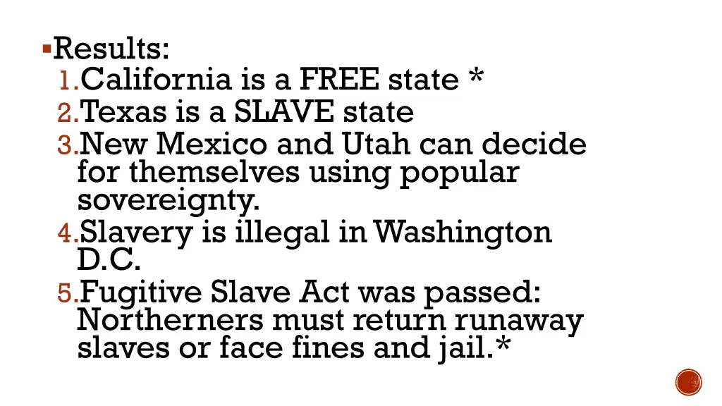 results 1 california is a free state 2 texas