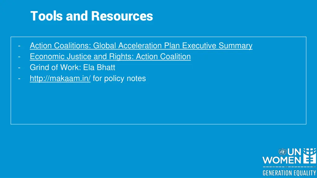 tools and resources
