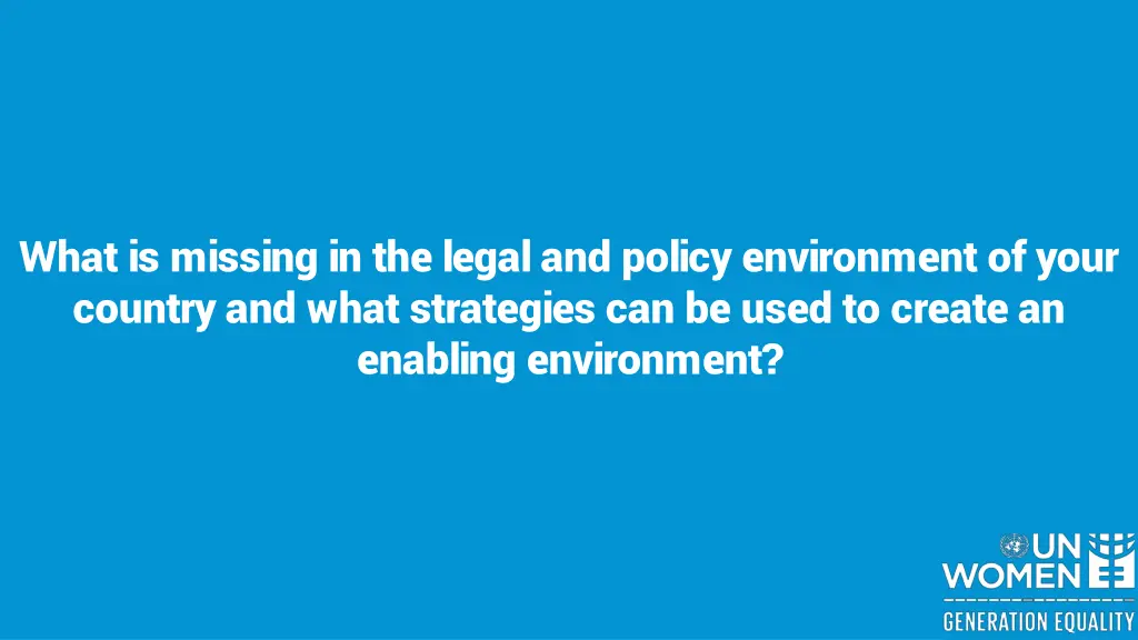 what is missing in the legal and policy