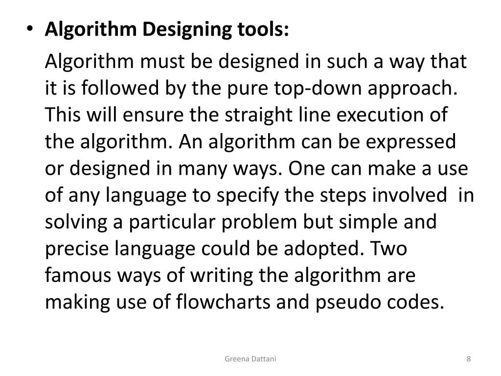 algorithm designing tools algorithm must